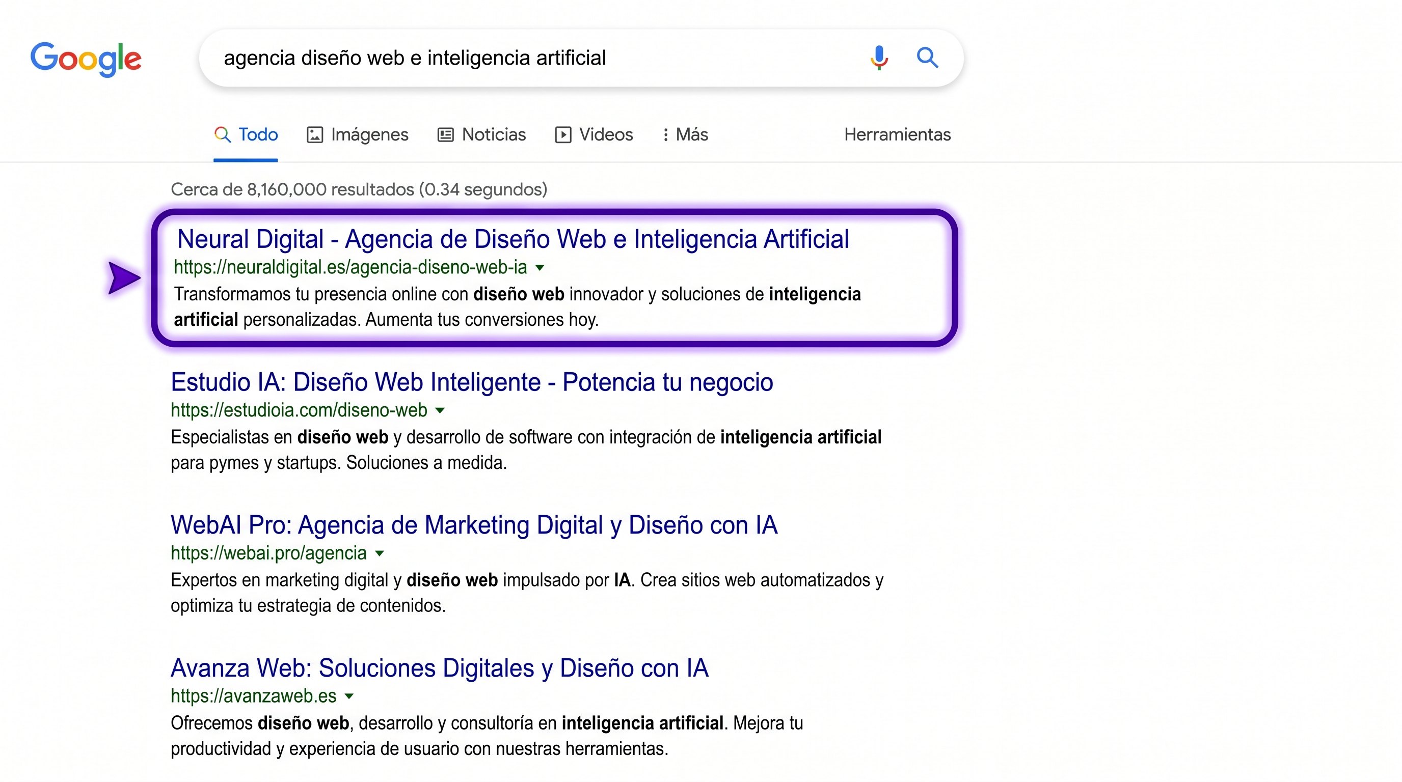 SEO — ejemplo de trabajo de QuantiX AI