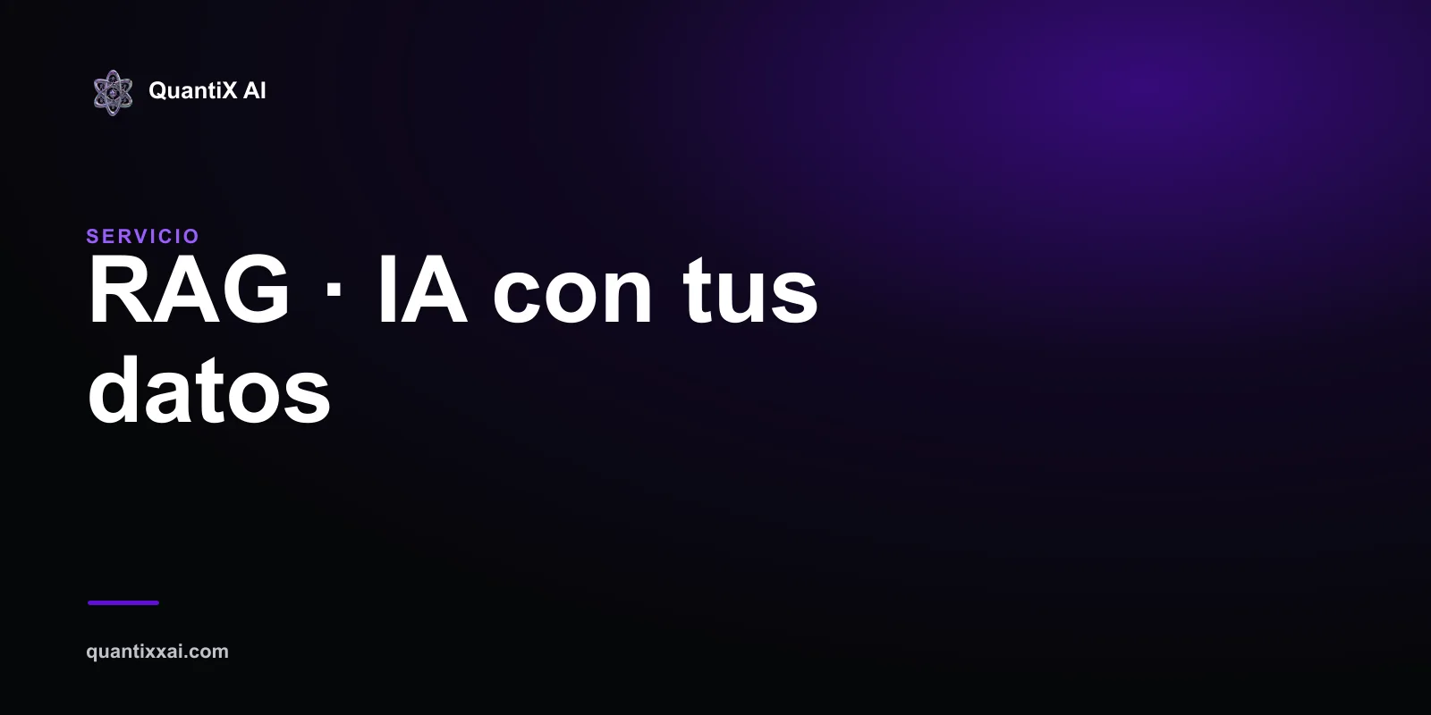 RAG · IA con tus datos — QuantiX AI